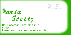 maria steitz business card